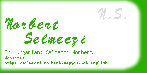 norbert selmeczi business card